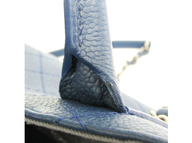 Borsa a mano in pelle di vitello grana marina Chanel Wild Stitch Blu navy - vista 10