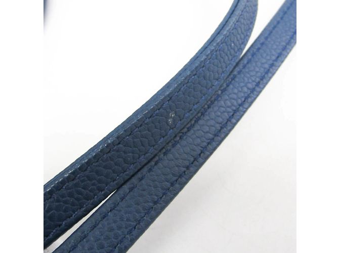 Borsa a mano in pelle di vitello grana marina Chanel Wild Stitch Blu navy - vista 11