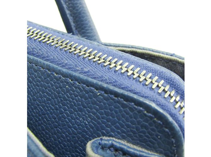 Borsa a mano in pelle di vitello grana marina Chanel Wild Stitch Blu navy - vista 13