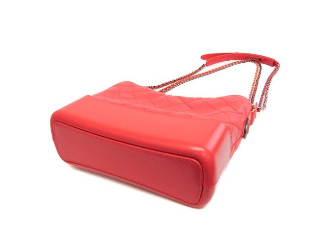 Borsa hobo Chanel Gabrielle De Chanel Rosso - vista 3