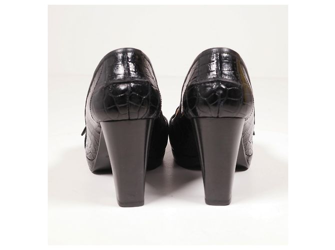 Hermès Incredibili tacchi in coccodrillo Hermes Classic Nero - vista 18