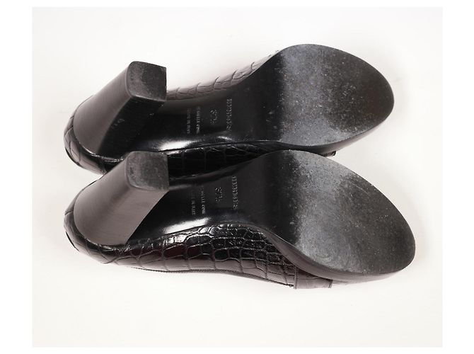 Hermès Incredibili tacchi in coccodrillo Hermes Classic Nero - vista 6