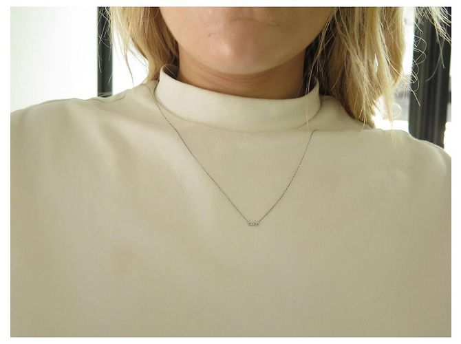 NUOVO COLLIER VANRYCKE MEDELLIN 5 DIAMANTI CM6B1-01 IN ORO BIANCO Argento - vista 6