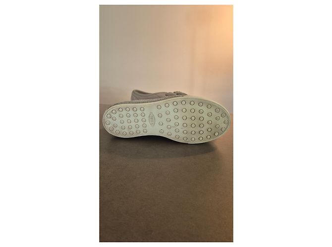 Sneakers Tod's in scamosciato beige e grigio - vista 2