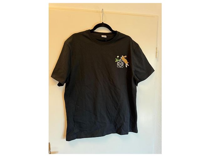 T-shirt Loewe x Suna Fujita in cotone nero - vista 2