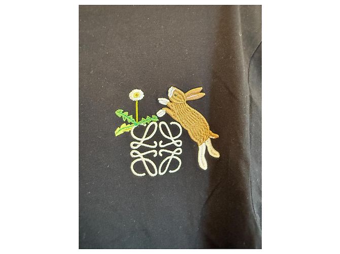 T-shirt Loewe x Suna Fujita in cotone nero - vista 3