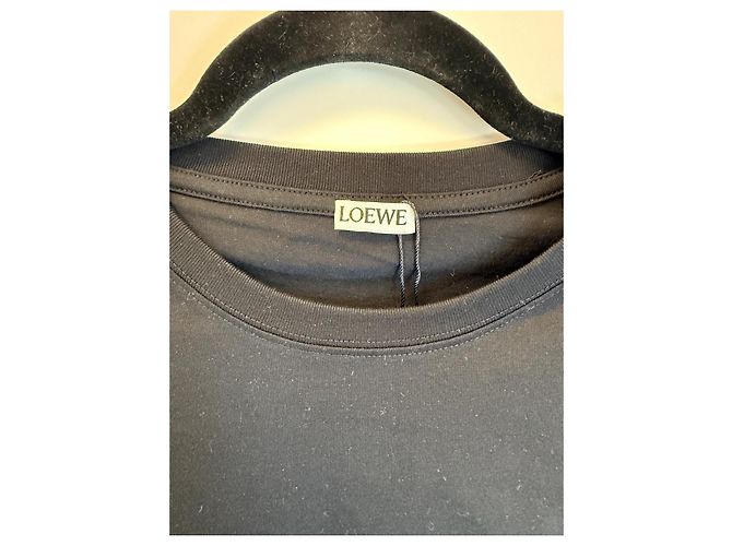 Maglietta Loewe nera in cotone Nero - vista 3