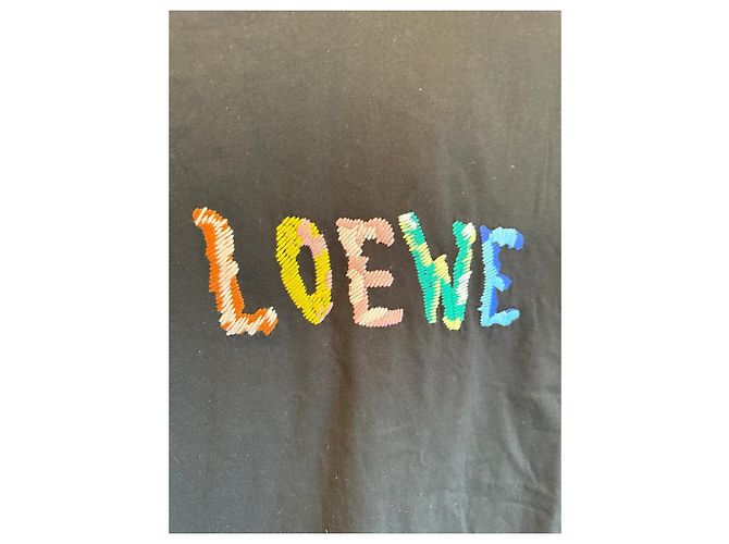 Maglietta Loewe nera in cotone Nero - vista 5