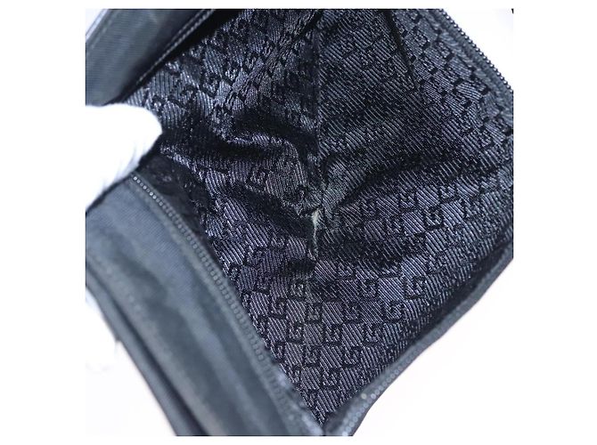 Borsa a vita GUCCI in nylon nero argento 28566 Auth IN054 - vista 10