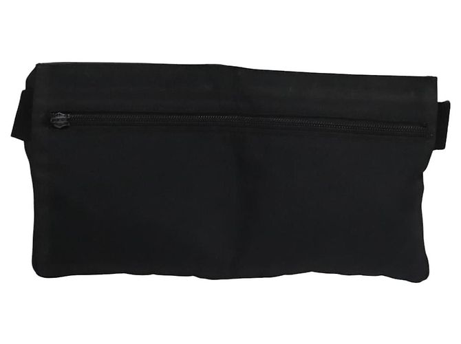 Borsa a vita GUCCI in nylon nero argento 28566 Auth IN054 - vista 2