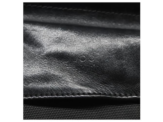 Borsa a vita GUCCI in nylon nero argento 28566 Auth IN054 - vista 20