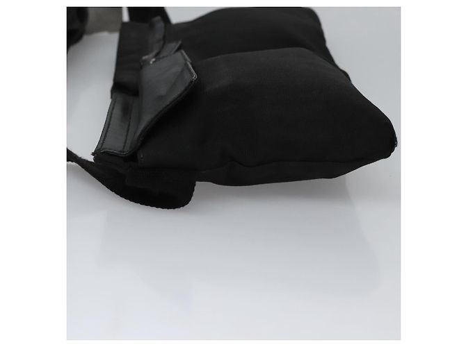 Borsa a vita GUCCI in nylon nero argento 28566 Auth IN054 - vista 4