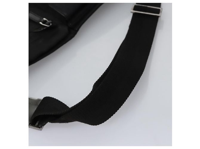 Borsa a vita GUCCI in nylon nero argento 28566 Auth IN054 - vista 7