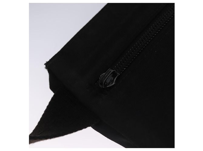 Borsa a vita GUCCI in nylon nero argento 28566 Auth IN054 - vista 8