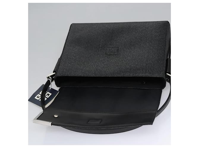 Borsa a Spalla GIVENCHY PVC Nero Argento Auth bs23328 - vista 11