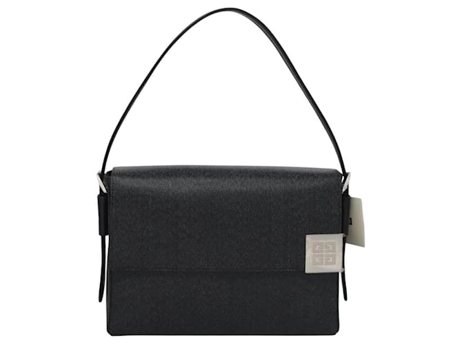Borsa a Spalla GIVENCHY PVC Nero Argento Auth bs23328 - vista 13