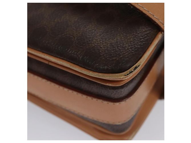 Céline Bolso de hombro de lona Macadam CELINE en cuero PVC marrón dorado Auth mr1129 Castaño - vista 15