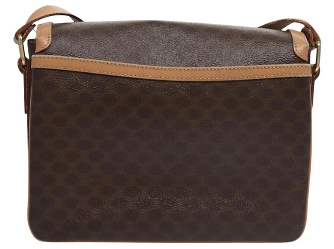 Céline Bolso de hombro de lona Macadam CELINE en cuero PVC marrón dorado Auth mr1129 Castaño - vista 2