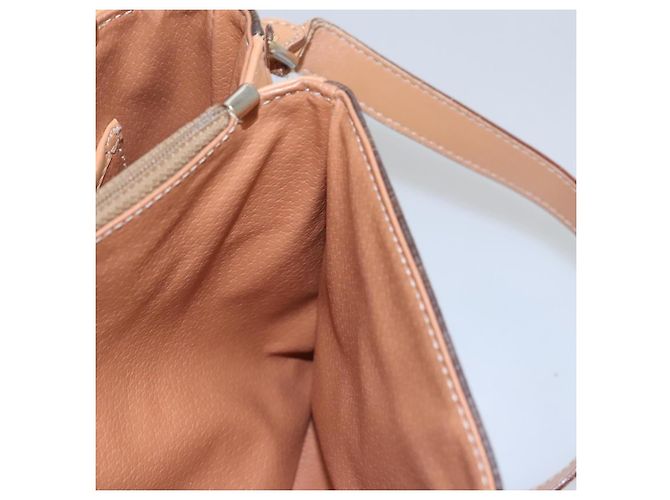 Céline Bolso de hombro de lona Macadam CELINE en cuero PVC marrón dorado Auth mr1129 Castaño - vista 21