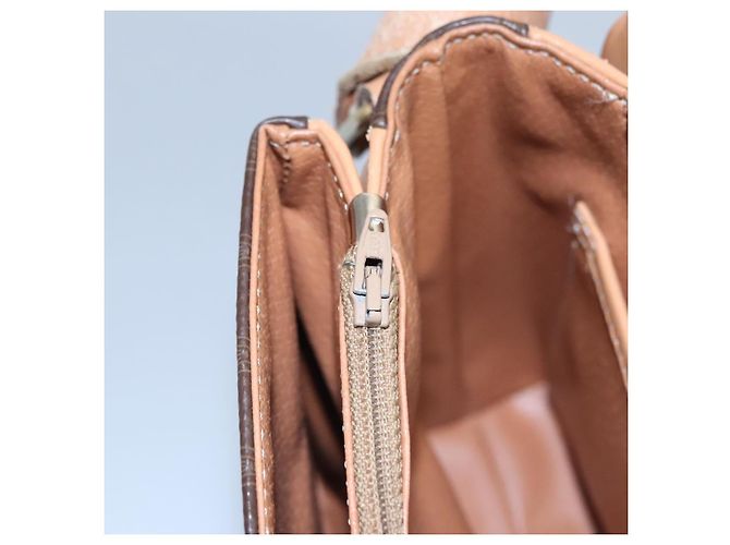 Céline Bolso de hombro de lona Macadam CELINE en cuero PVC marrón dorado Auth mr1129 Castaño - vista 26