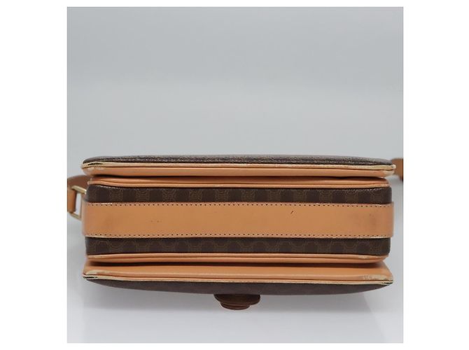 Céline Bolso de hombro de lona Macadam CELINE en cuero PVC marrón dorado Auth mr1129 Castaño - vista 5