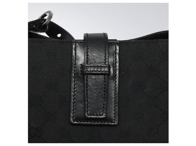 GUCCI GG Canvas Tote Bag Schwarz Silber 109101 Auth nb119 - Ansicht 10