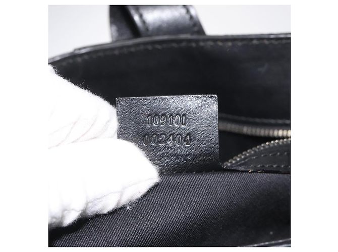 GUCCI GG Canvas Tote Bag Schwarz Silber 109101 Auth nb119 - Ansicht 12