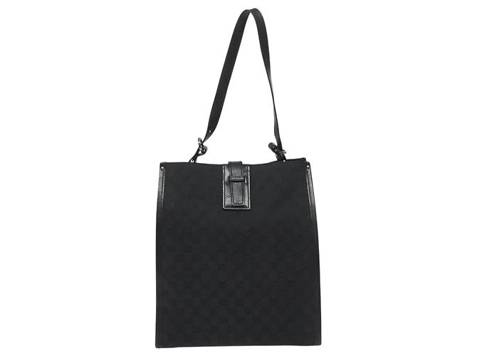 GUCCI GG Canvas Tote Bag Schwarz Silber 109101 Auth nb119 - Ansicht 13
