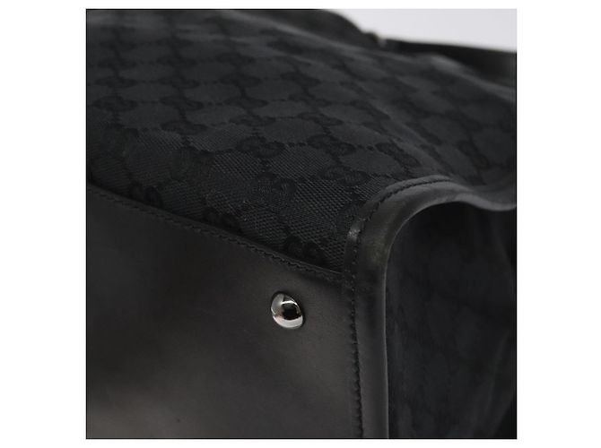 GUCCI GG Canvas Tote Bag Schwarz Silber 109101 Auth nb119 - Ansicht 14