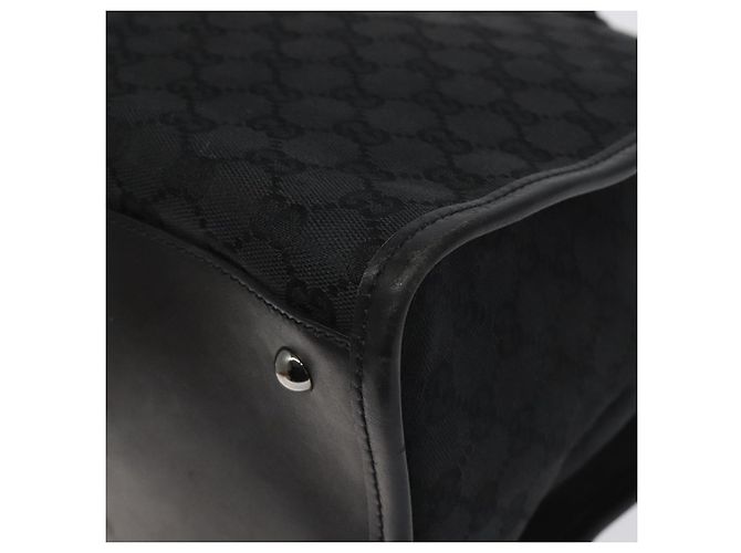 GUCCI GG Canvas Tote Bag Schwarz Silber 109101 Auth nb119 - Ansicht 15
