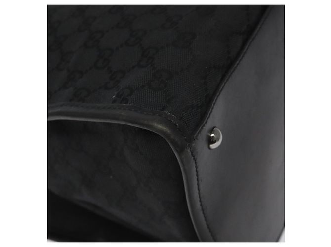 GUCCI GG Canvas Tote Bag Schwarz Silber 109101 Auth nb119 - Ansicht 16