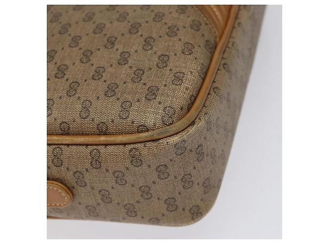 Gucci Borsa a spalla Micro GG Supreme in PVC pelle marrone oro Auth BA351 D'oro - vista 14