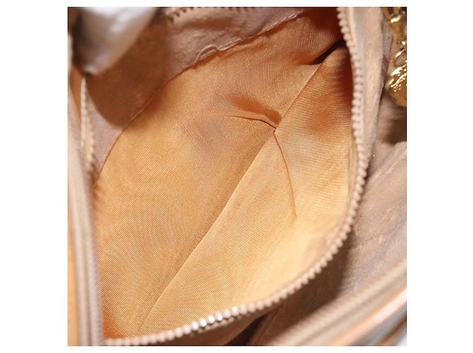 Gucci Borsa a spalla Micro GG Supreme in PVC pelle marrone oro Auth BA351 D'oro - vista 22