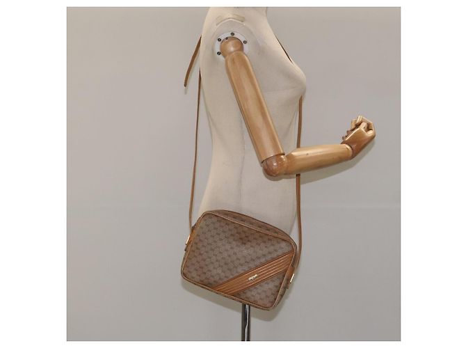 Gucci Borsa a spalla Micro GG Supreme in PVC pelle marrone oro Auth BA351 D'oro - vista 23