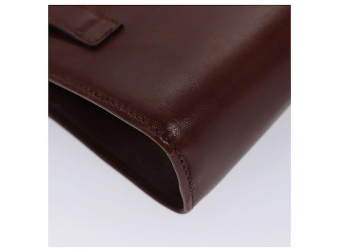 Borsa a spalla in pelle marrone e oro Gancini Chain di Salvatore Ferragamo Auth bs23090 D'oro - vista 16