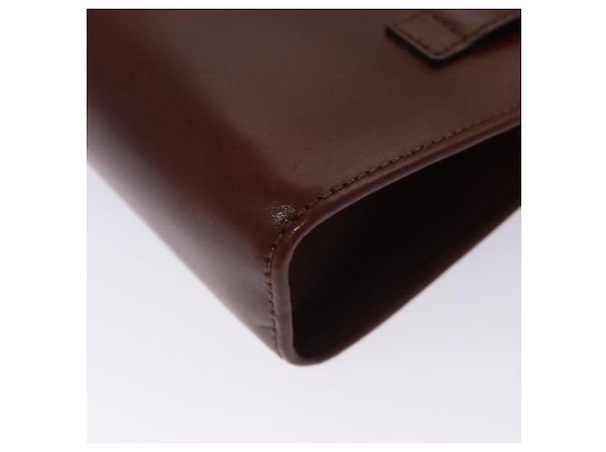 Borsa a spalla in pelle marrone e oro Gancini Chain di Salvatore Ferragamo Auth bs23090 D'oro - vista 17