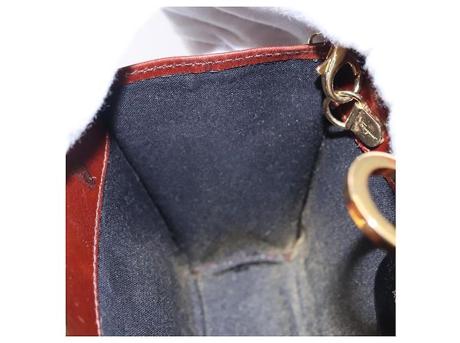 Borsa a spalla in pelle marrone e oro Gancini Chain di Salvatore Ferragamo Auth bs23090 D'oro - vista 18