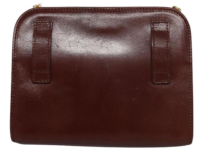Borsa a spalla in pelle marrone e oro Gancini Chain di Salvatore Ferragamo Auth bs23090 D'oro - vista 2