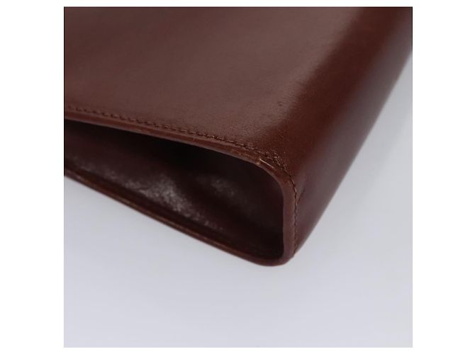 Borsa a spalla in pelle marrone e oro Gancini Chain di Salvatore Ferragamo Auth bs23090 D'oro - vista 8