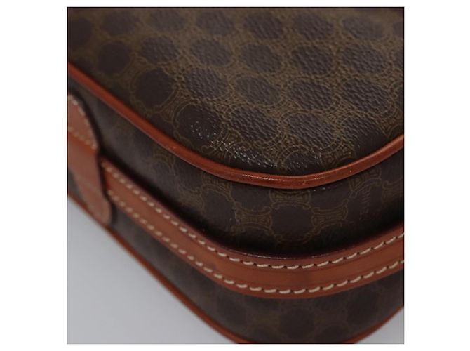 Céline Borsa a spalla in tela Macadam CELINE in pelle PVC marrone oro Auth mr1125 D'oro - vista 14