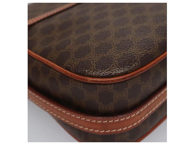 Céline Borsa a spalla in tela Macadam CELINE in pelle PVC marrone oro Auth mr1125 D'oro - vista 15