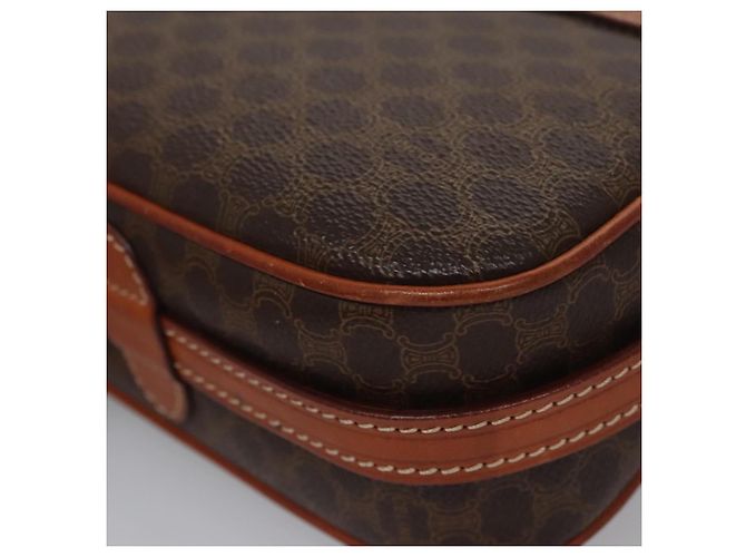 Céline Borsa a spalla in tela Macadam CELINE in pelle PVC marrone oro Auth mr1125 D'oro - vista 16