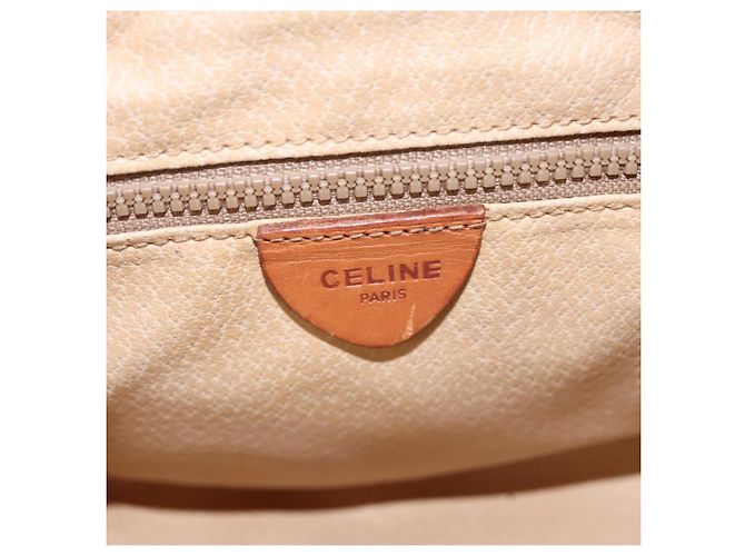 Céline Borsa a spalla in tela Macadam CELINE in pelle PVC marrone oro Auth mr1125 D'oro - vista 18