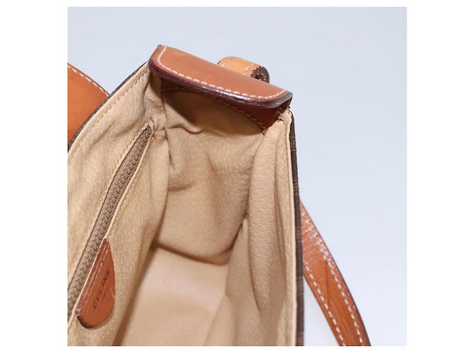 Céline Borsa a spalla in tela Macadam CELINE in pelle PVC marrone oro Auth mr1125 D'oro - vista 19