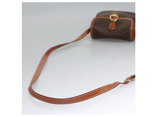 Céline Borsa a spalla in tela Macadam CELINE in pelle PVC marrone oro Auth mr1125 D'oro - vista 7