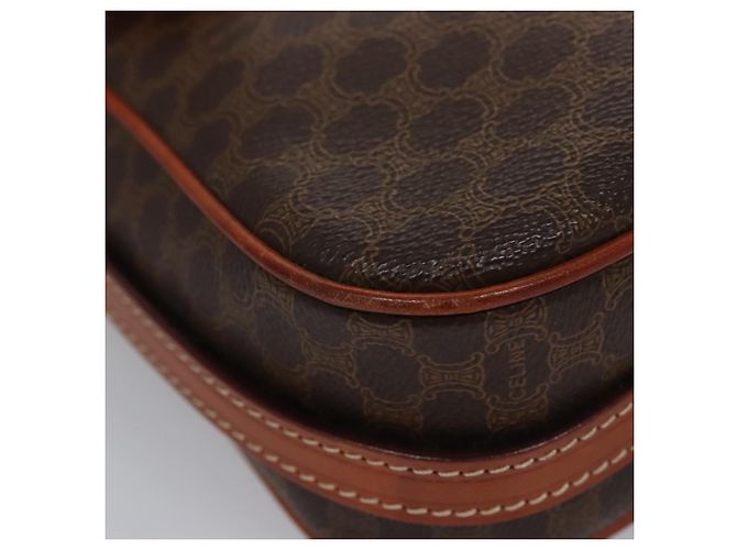 Céline Borsa a spalla in tela Macadam CELINE in pelle PVC marrone oro Auth mr1125 D'oro - vista 9