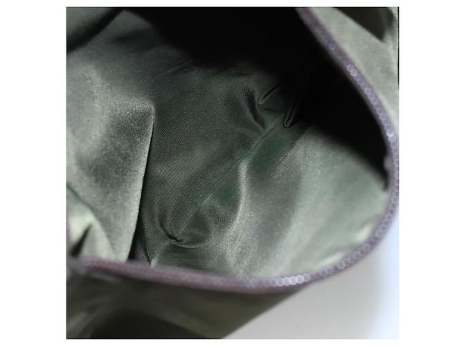 PRADA Borsa Tote Nylon Kaki Argento Auth bs23051 Cachi - vista 11