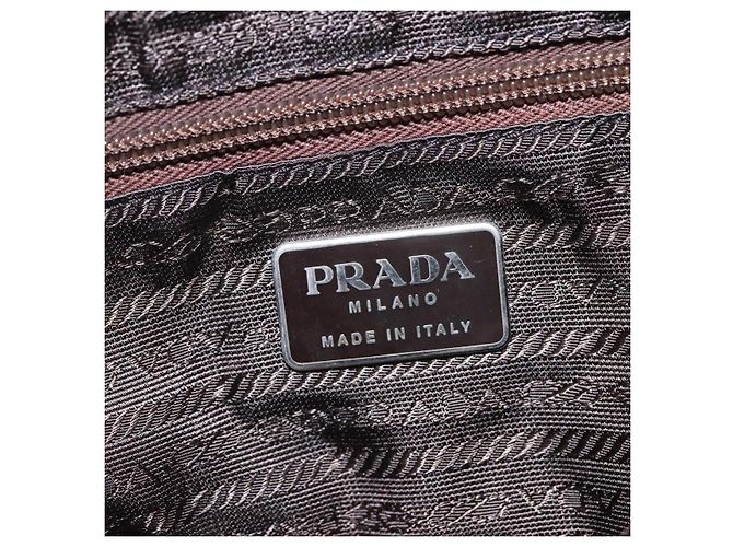 PRADA Borsa Tote Nylon Kaki Argento Auth bs23051 Cachi - vista 19