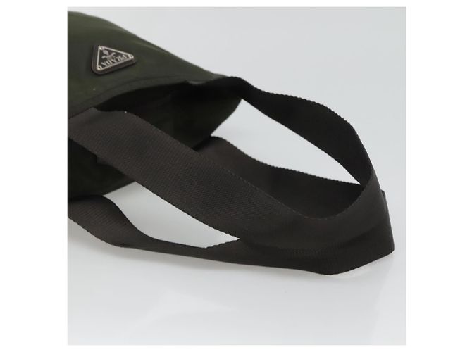 PRADA Borsa Tote Nylon Kaki Argento Auth bs23051 Cachi - vista 7
