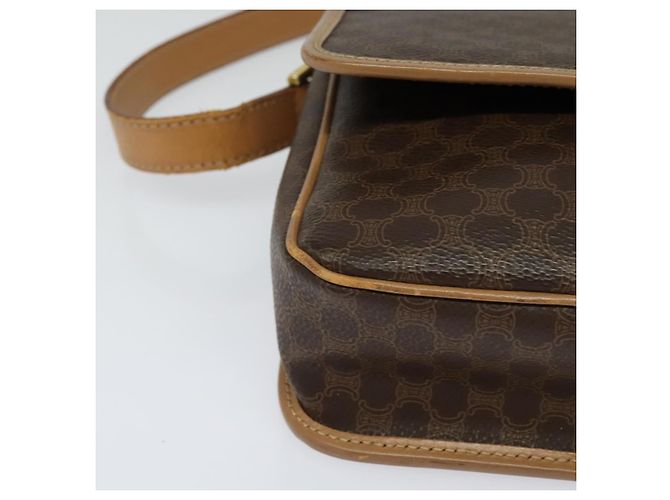 Céline CELINE Macadam Canvas Schultertasche, PVC-Leder, braun, gold, authentisch IN010 Golden - Ansicht 15
